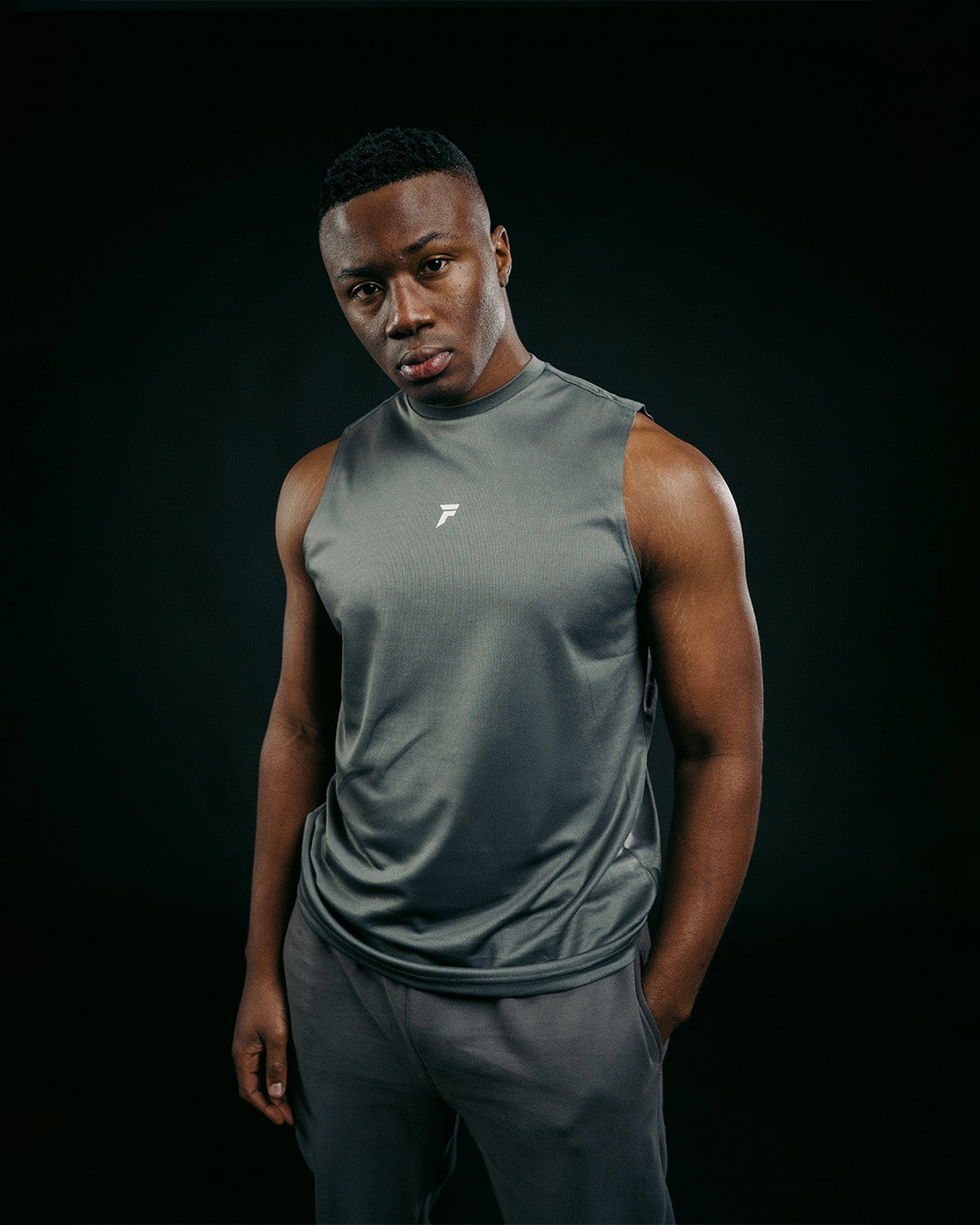 Aftermath Oversized Tank Grey