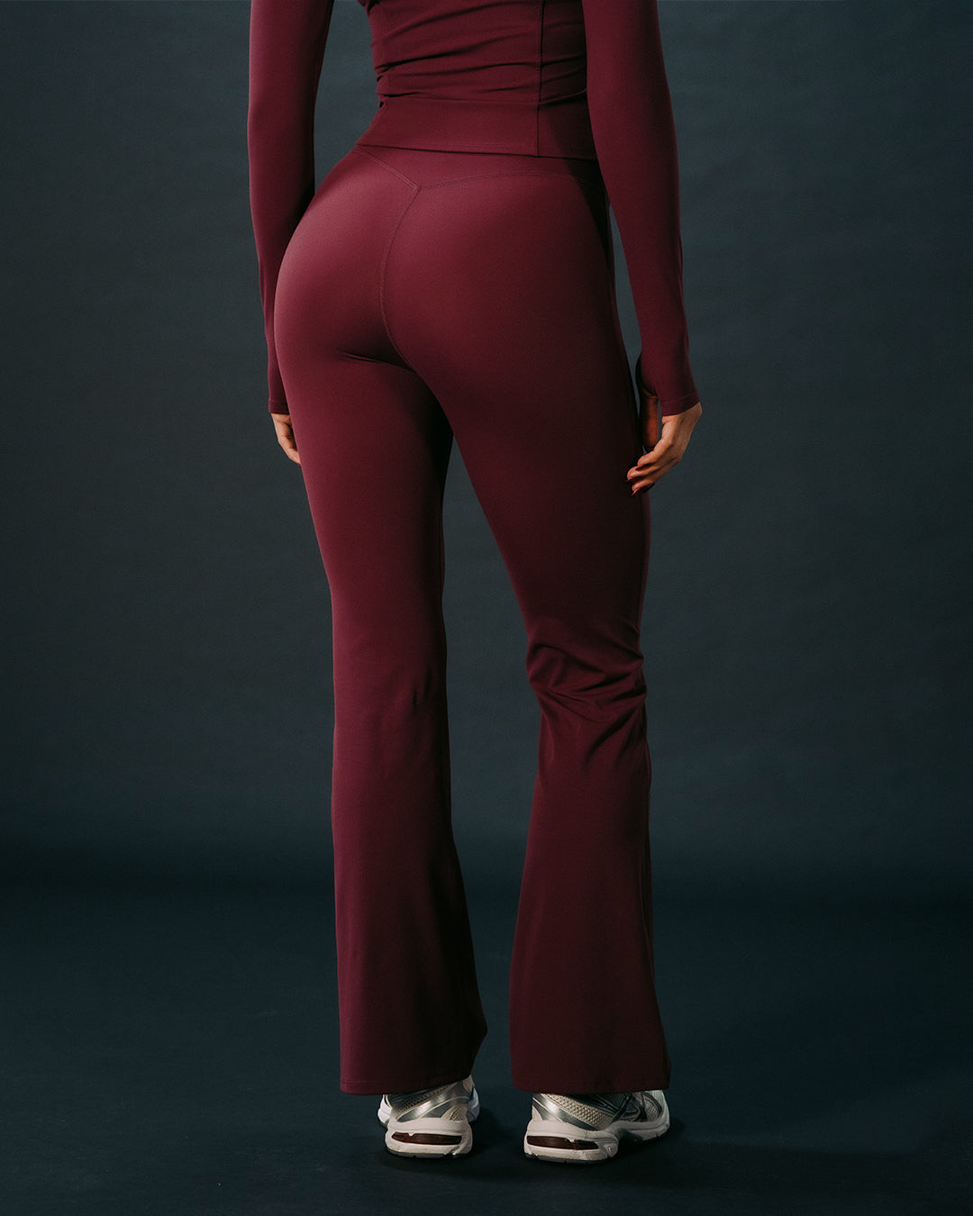 Vital Flared Leggings Burgundy