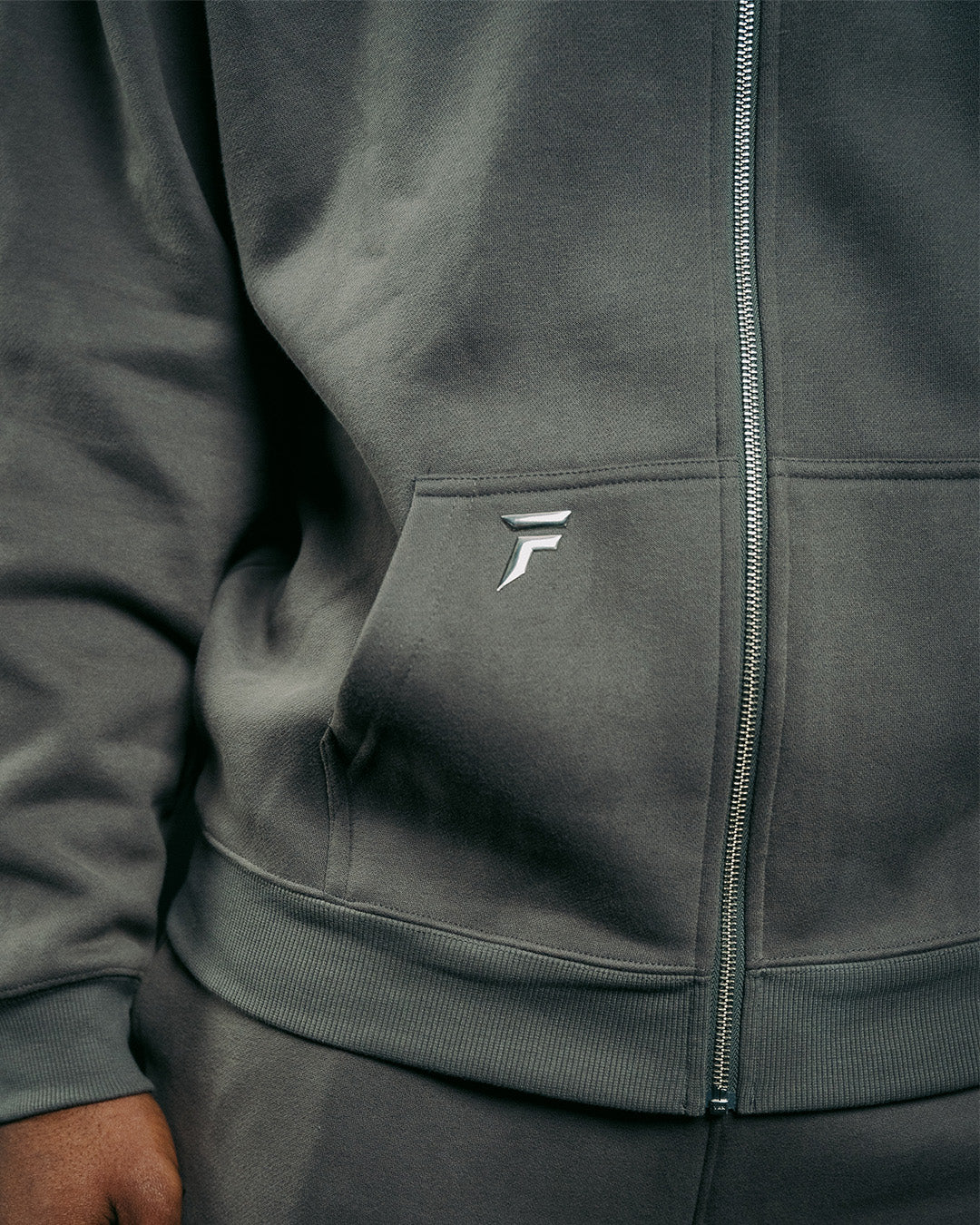 Aftermath Zipper Hoodie Grey