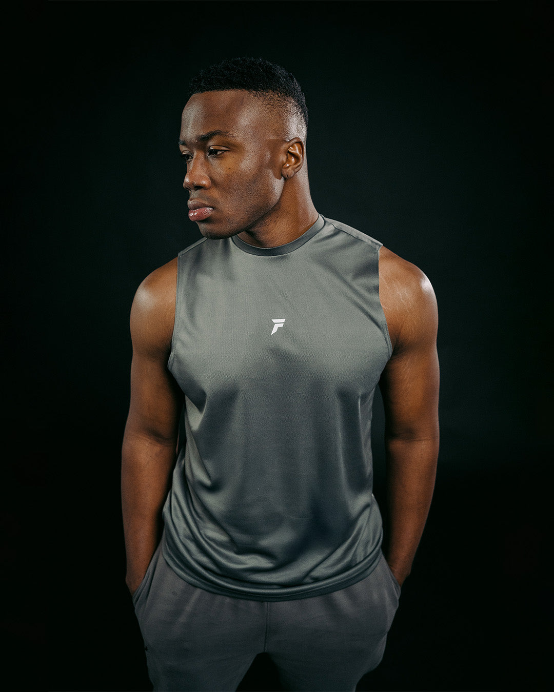 Aftermath Oversized Tank Grey