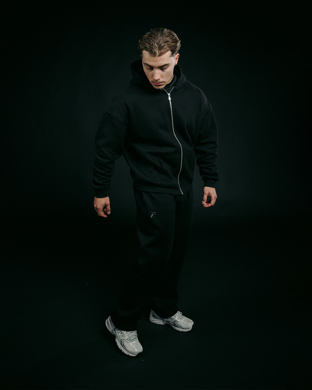 Aftermath Zipper Hoodie Black